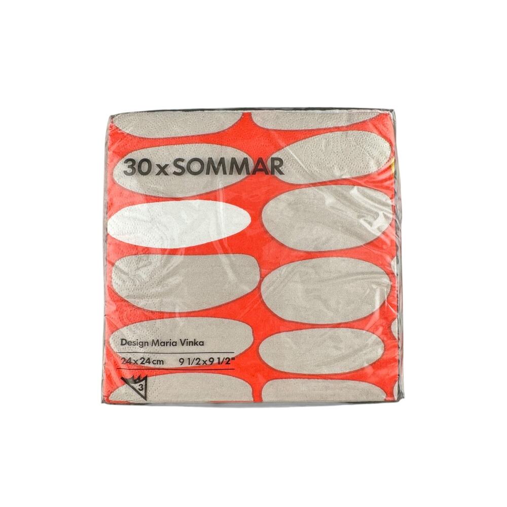 Limited Edition Retired IKEA Sommar Paper Cocktail Napkins Stones 2006